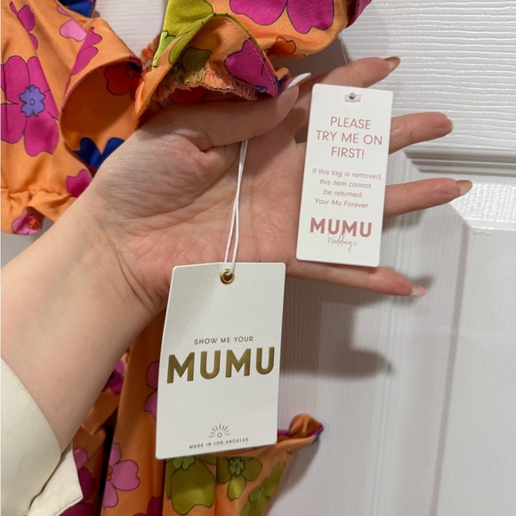 Show Me Your MuMu Orange Floral Lane Midi Dress - Picture 9 of 9